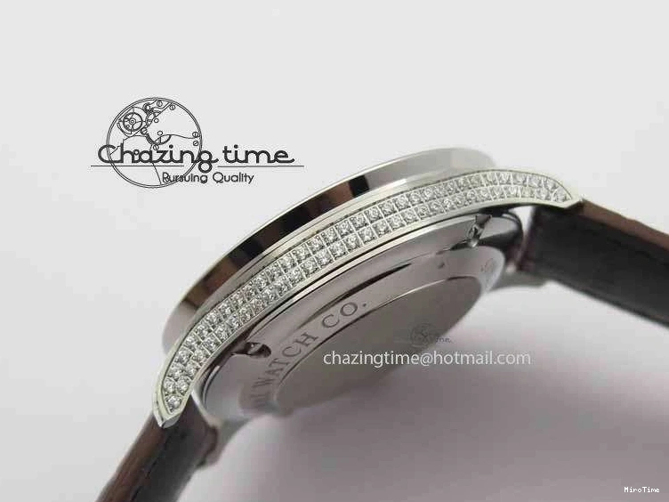 MIROTIME 0312 Unique Portuguese IW3714 Diam ZF V2 1:1 Best Edition Gray Dial On Brown Leather Strap A79350 (Slim Movement) 7250